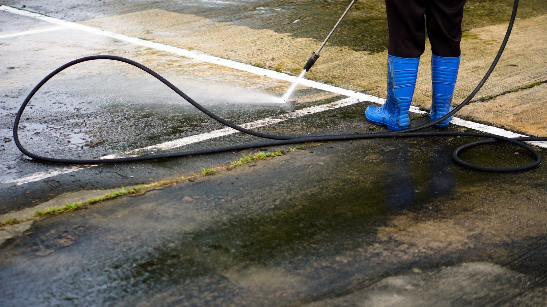 Professional pressure washing equipment